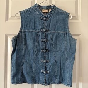 100% Cotton vintage Corded Button Front Denim Vest